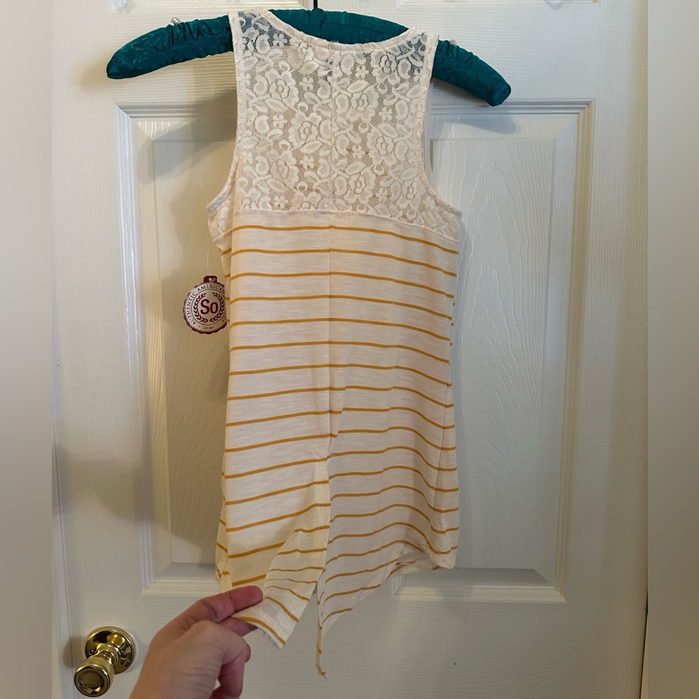 Striped lace back tank - Picture 6 of 8